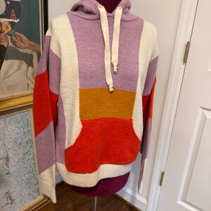 Vibrant Multicolor Hooded Sweater